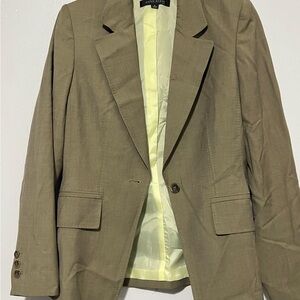 Anne Klein Olive Blazer with Light Lining